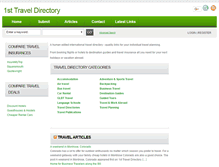 Tablet Screenshot of 1sttraveldirectory.com